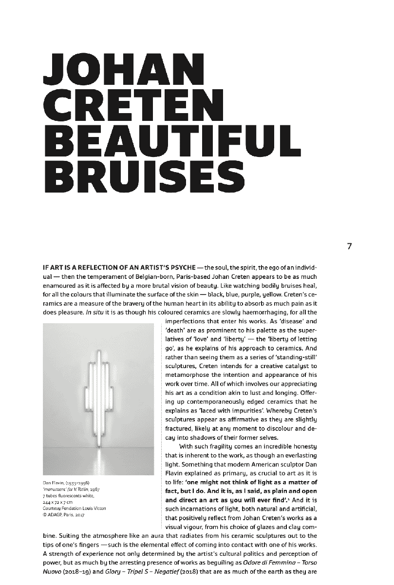 Johan Creten, Beautiful Bruises, True Love, Catalogue Essay, Leila Heller Gallery, Dubai